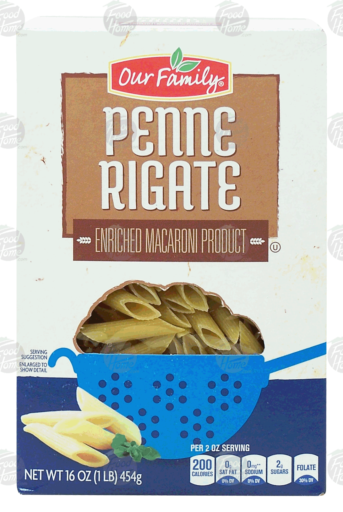 Our Family  penne rigate enriched macaroni product Full-Size Picture